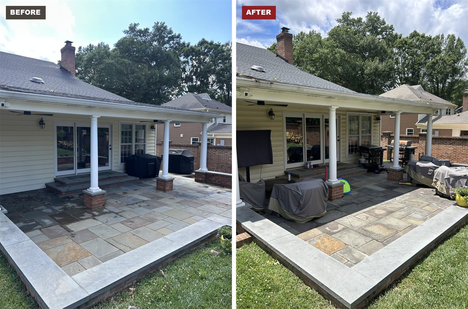 Patio — before & after